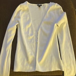 White tight cardigan